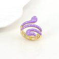 New snake opening adjustable hiphop geometric copper oil drip ringpicture14