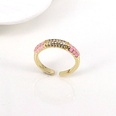simple fashion copper goldplated inlaid zirconium oil drop open ring femalepicture13