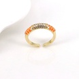 simple fashion copper goldplated inlaid zirconium oil drop open ring femalepicture16