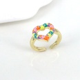 fashion jewelry new hollow dripping oil cute heart opening adjustable ringpicture15