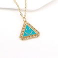 cartoon dripping oil electroplating triangle smiley face pendant copper necklace wholesalepicture12