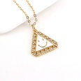 cartoon dripping oil electroplating triangle smiley face pendant copper necklace wholesalepicture14