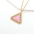 cartoon dripping oil electroplating triangle smiley face pendant copper necklace wholesalepicture16