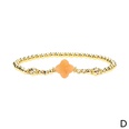 new semiprecious stone fourleaf clover bracelet simple copper goldplated bead braceletpicture15