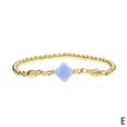 new semiprecious stone fourleaf clover bracelet simple copper goldplated bead braceletpicture16