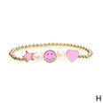 fashion color fivepointed star heartshaped oil drip copper bracelet simplepicture19