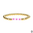 new color drip oil heart shaped womens copperplated metal elastic beaded braceletpicture15