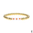 new color drip oil heart shaped womens copperplated metal elastic beaded braceletpicture16