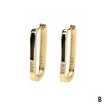 fashion Ushaped oval diamond earrings simple copper earringspicture13