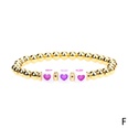 retro geometric heart shaped drip oil gold bead copper goldplated elastic braceletpicture17
