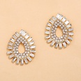 Fashion geometric full diamond drop simple exaggerated alloy earrings studpicture12