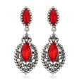 fashion contrast color inlaid diamond red crystal drop earrings wholesalepicture11