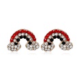 Summer new fashion simple exquisite diamondstudded rainbow alloy earrings studpicture11