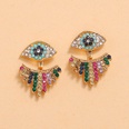 fashion creative geometric retro court exquisite diamond devil eye earrings alloy studpicture12