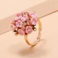 Korean jewelry small flower diamond adjustable opening alloy ringpicture15