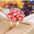 Korean jewelry small flower diamond adjustable opening alloy ringpicture17