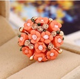 Korean jewelry small flower diamond adjustable opening alloy ringpicture18