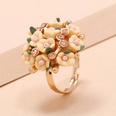 Korean jewelry small flower diamond adjustable opening alloy ringpicture19