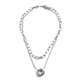 fashion mix hollow chain  doublelayer simple trend alloy necklace wholesalepicture11