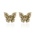 Fashion copper plated 18K gold zircon butterfly female fashion stud earringspicture13