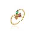 fashion geometric copper inlaid zircon fruit series open ring femalepicture11