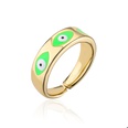 retro copper plated real gold dripping oil devils eye open ringpicture17