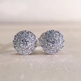 Fashion round diamonds full inlaid zircon copper earrings classic jewelry wholesalepicture11