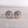 Fashion round diamonds full inlaid zircon copper earrings classic jewelry wholesalepicture12