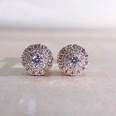Fashion round diamonds full inlaid zircon copper earrings classic jewelry wholesalepicture13