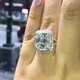 new flash diamond square princess ring female fashion engagement copper ringpicture9
