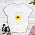 Fashion Sunflower Butterfly Print Casual Short Sleeve TShirt Womenpicture6