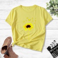 Fashion Sunflower Butterfly Print Casual Short Sleeve TShirt Womenpicture26
