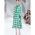Fashion new long sleeve printed houndstooth maxi dresspicture19