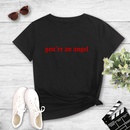 Fashion Womens Vintage Letters Print Casual Short Sleeve TShirtpicture2