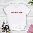 Fashion Womens Vintage Letters Print Casual Short Sleeve TShirtpicture10