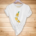 Fashion Funny Cut Banana Print Casual Short Sleeve TShirt Womenpicture6