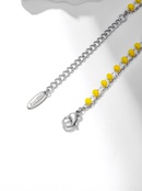 fashion yellow beads zircon pendent double chain necklacepicture9
