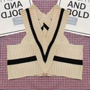 Fashion knitted vest striped sleeveless Vneck slim versatile halter toppicture11