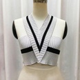 Fashion knitted vest striped sleeveless Vneck slim versatile halter toppicture13