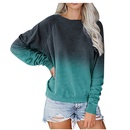 New Raglan Gradient Sleeve Print Casual Loose Toppicture11