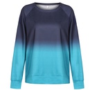 New Raglan Gradient Sleeve Print Casual Loose Toppicture12