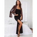 Fashion new solid color womens hip sling slit dresspicture10