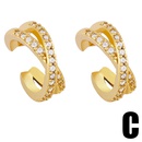 simple copper microinlaid zircon fashion simple ear clips wholesalepicture7
