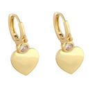 Fashion heart shaped cross simple copper earringspicture7