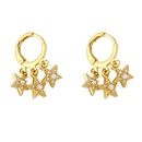 Fashion metal cross star copper airplane earringspicture9