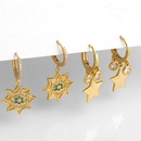 Fashion pentagram female retro copper earringspicture5