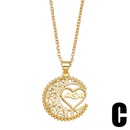 fashion zirconencrusted letter MOM heart pendant copper necklace wholesalepicture8