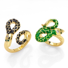 fashion new copper dripping oil ring creative snake ring female wholesale