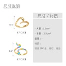 fashion snakeshaped open ring creative cute color drip oil copper ring femalepicture6