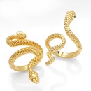 exaggerated retro snakeshaped golden copper ring wholesalepicture5